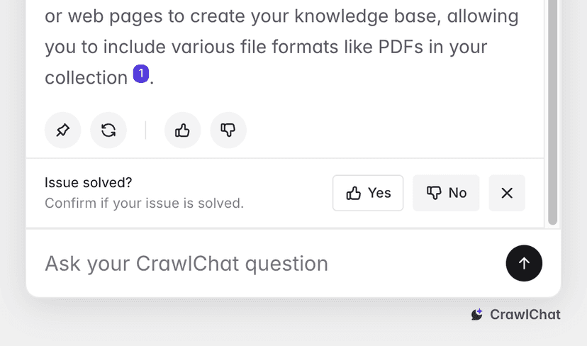 Ask if the issue is resolved