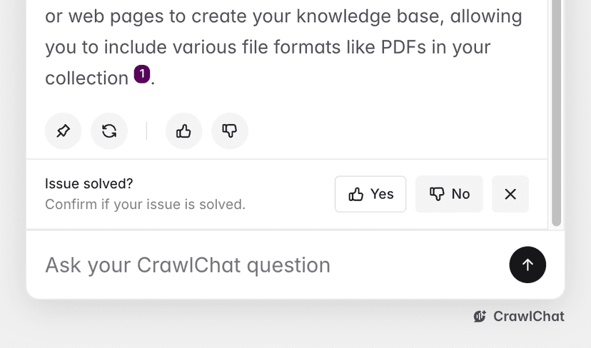 Ask if the issue is resolved