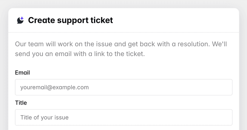 Customer submits ticket