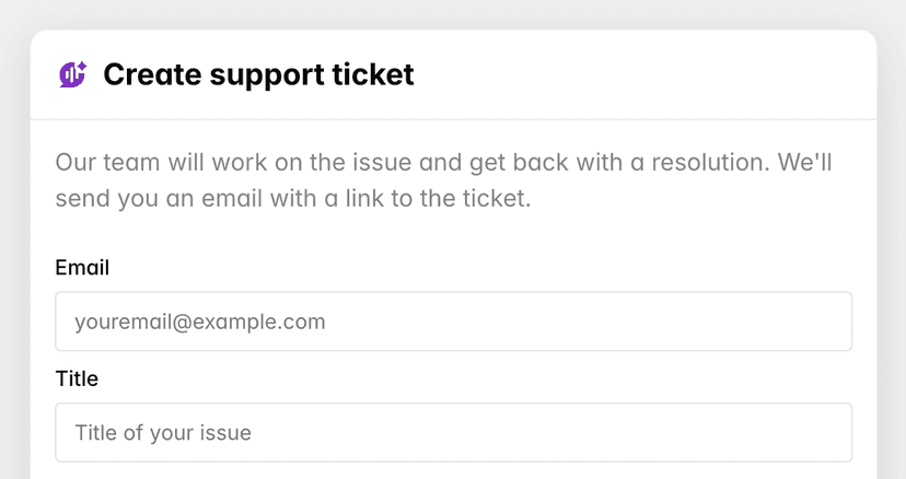 Customer submits ticket