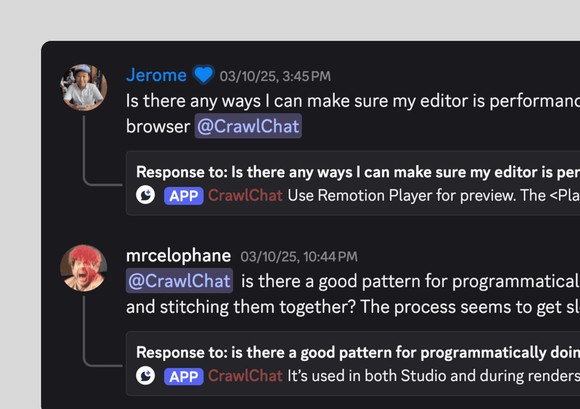 How do we answer repeated Discord support questions fast?
