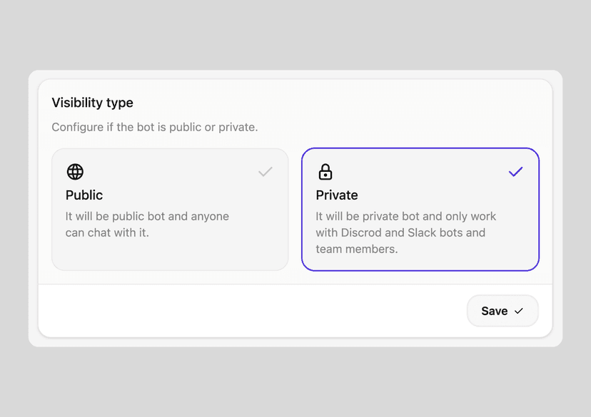 How do I ensure documentation remains internal and private?