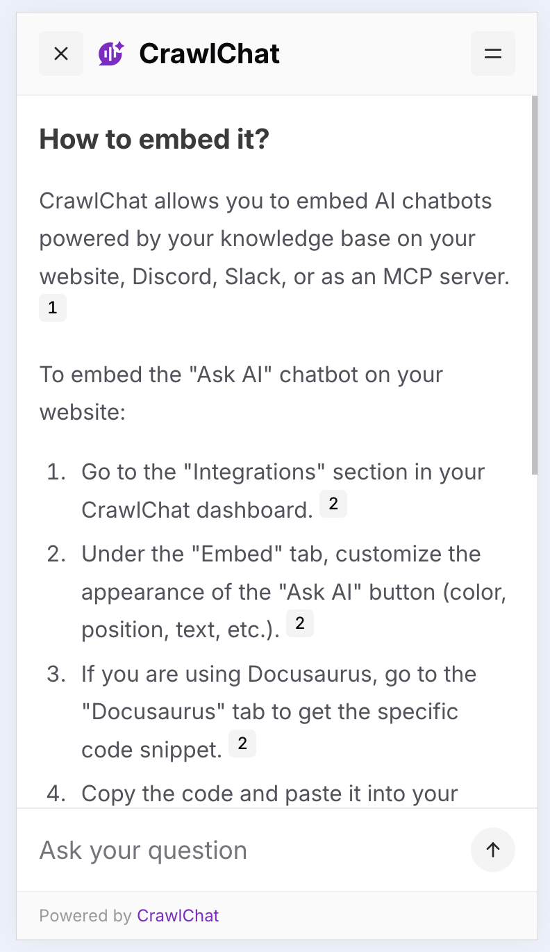 Mobile chat widget fullscreen